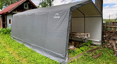 Тентовый гараж-сарай для дачного участка Тентовый гараж-сарай для дачного участка